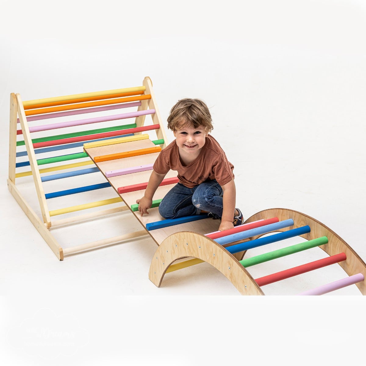 Planche d'équilibre Montessori Enfant - Jouet de Motricité en Bois