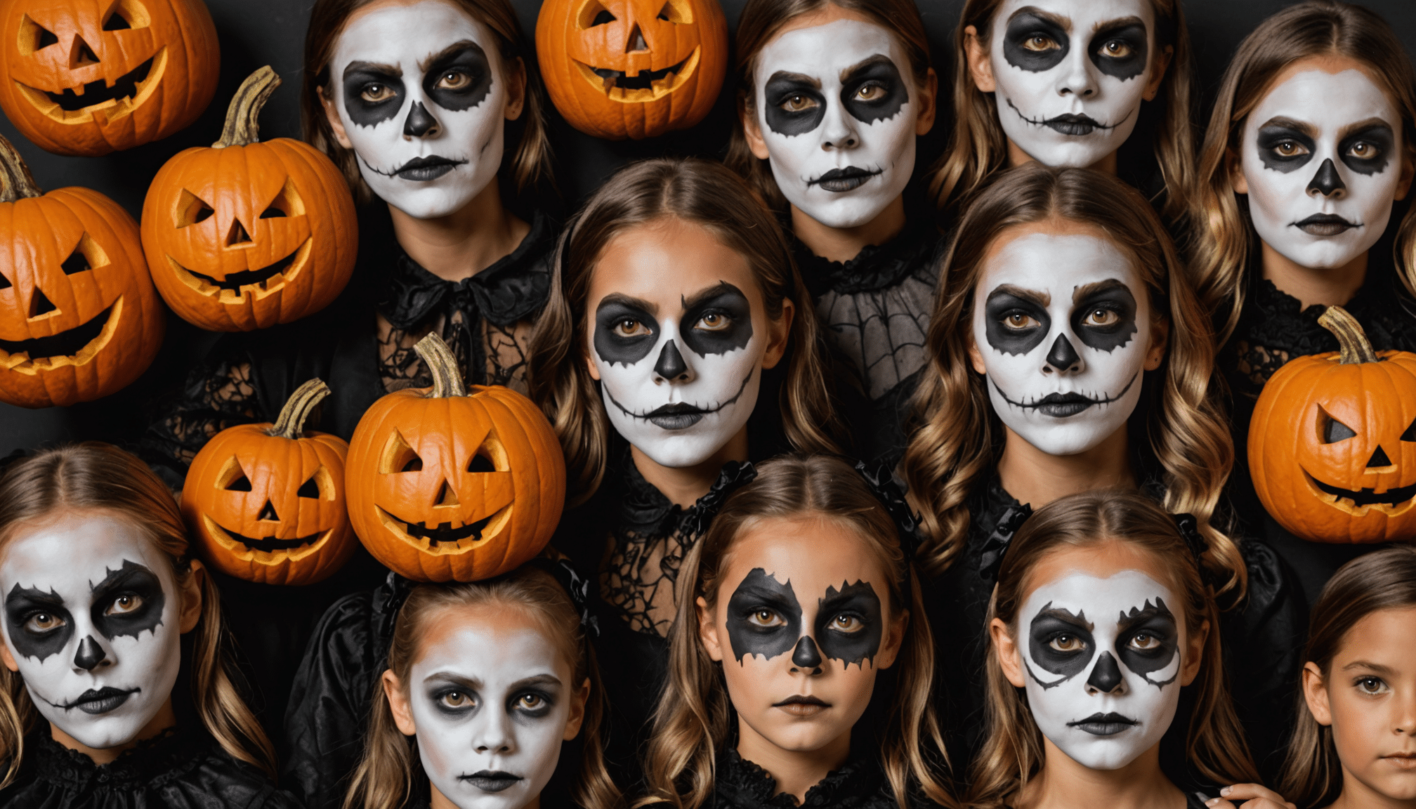 découvrez 40 idées originales de maquillages d'halloween pour enfants : des modèles faciles, amusants et créatifs pour tous les âges, parfaits pour réussir le déguisement de votre enfant le 31 octobre !