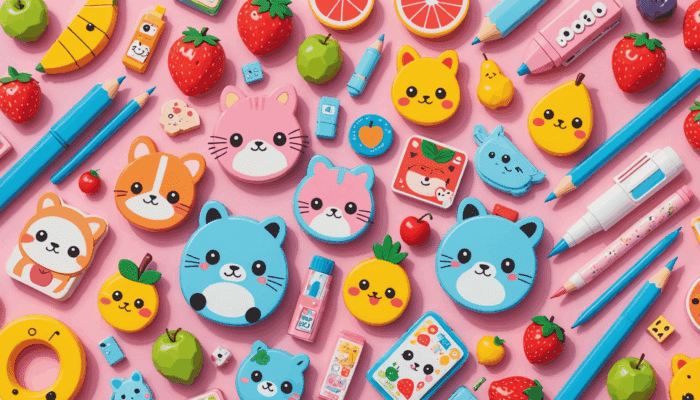 découvrez une sélection de fournitures scolaires kawaii parfaites pour votre fille : cahiers adorables, trousses colorées et accessoires mignons pour égayer la rentrée !