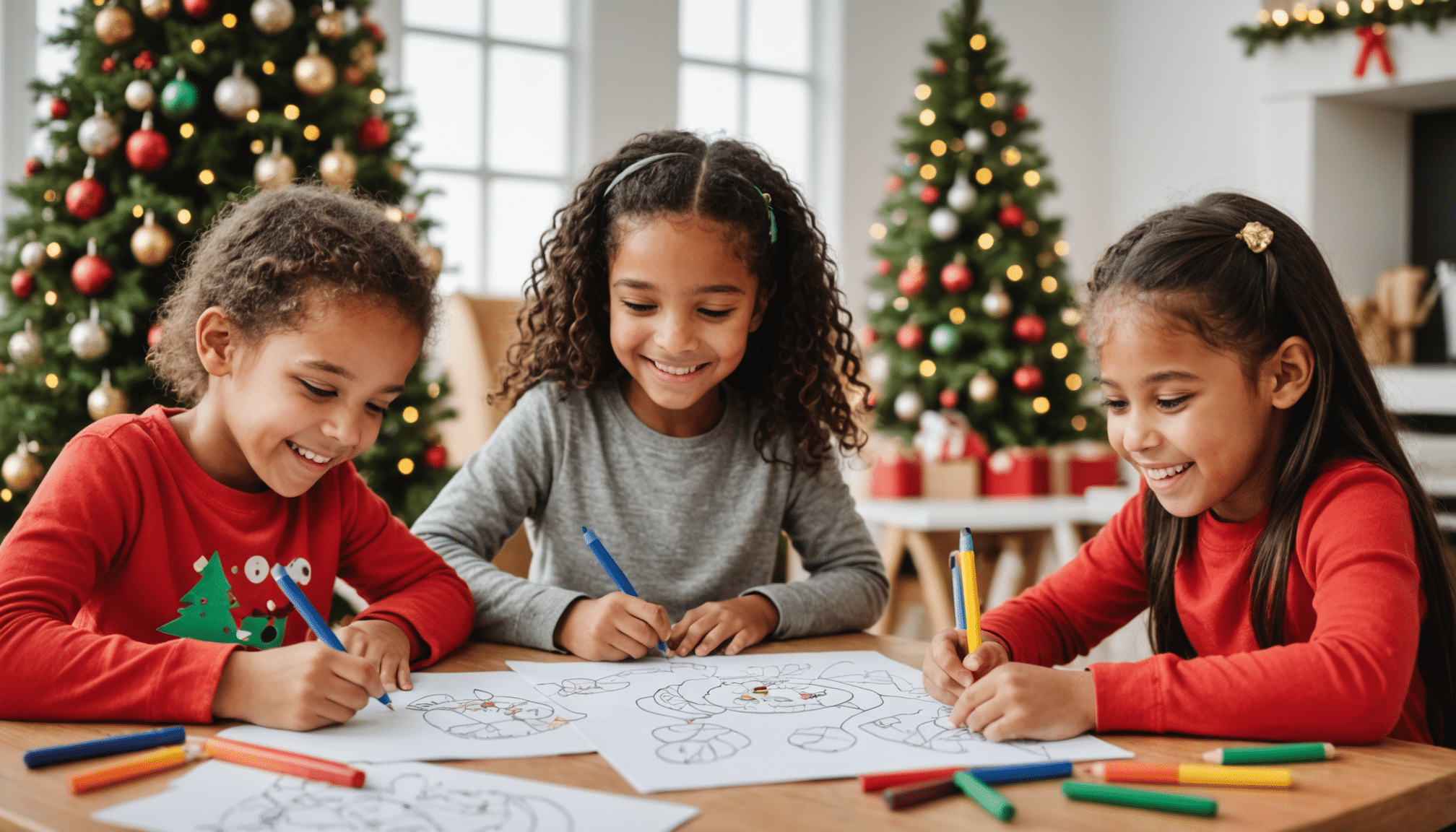 explorez notre collection de 48 coloriages de noël gratuits à imprimer pour divertir petits et grands pendant les fêtes. offrez une touche créative et festive à vos célébrations de noël !