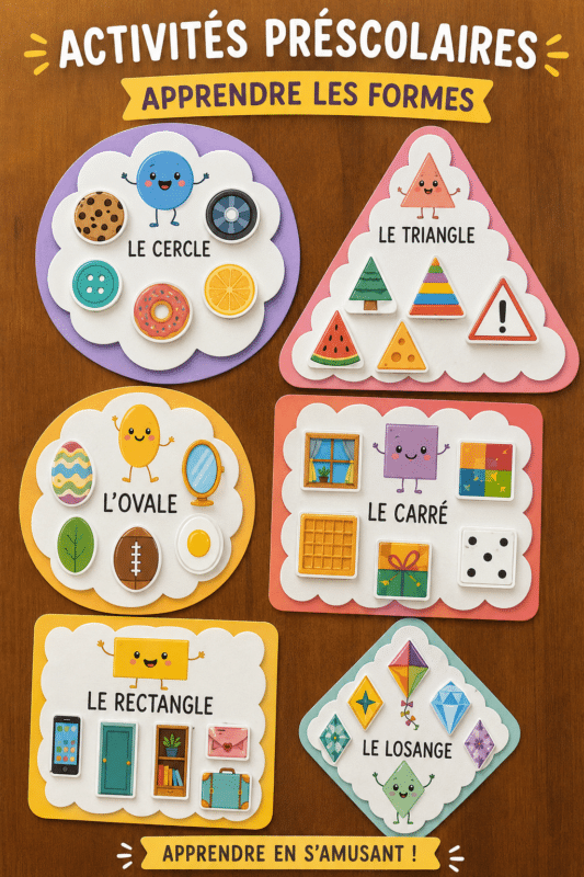 Activités ludiques pour apprendre les formes aux enfants