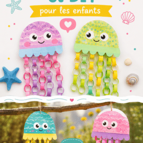 Un enfant joyeux en train de réaliser un projet DIY d'été