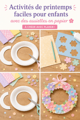 Enfant créant un craft avec une assiette en papier