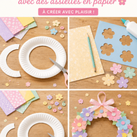 Enfant créant un craft avec une assiette en papier