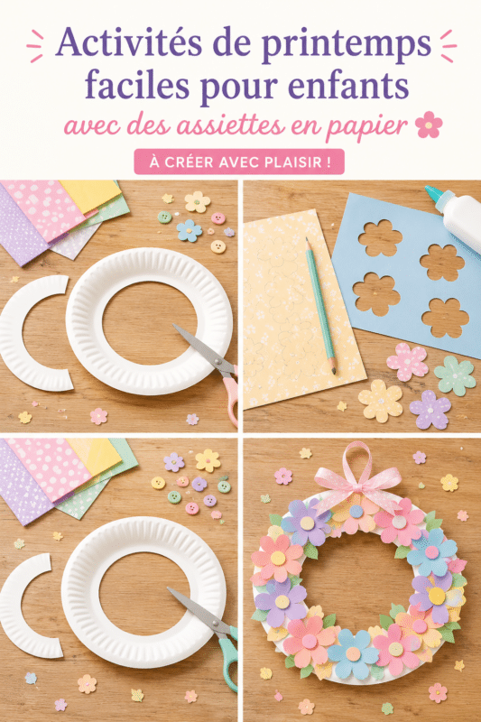 Enfant créant un craft avec une assiette en papier
