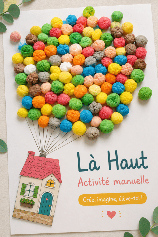 Un enfant en train de réaliser une activité manuelle avec des matériaux recyclés.