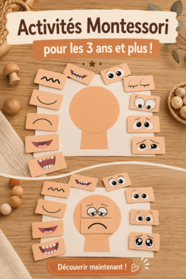 Activités Montessori pour enfants, jouets éducatifs et jeux d'apprentissage.