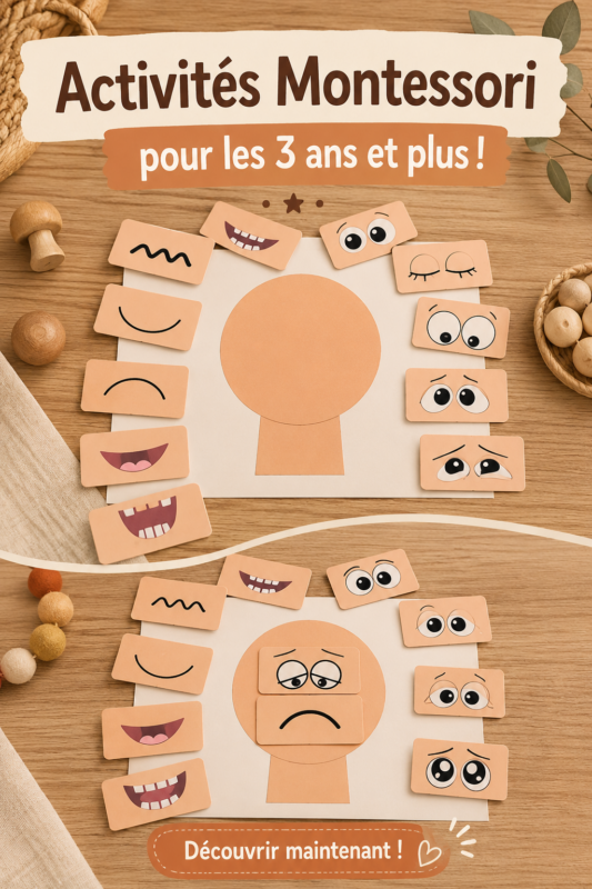 Activités Montessori pour enfants, jouets éducatifs et jeux d'apprentissage.