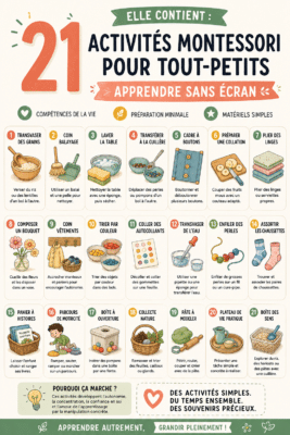 Un enfant jouant avec des éléments Montessori sur une table.