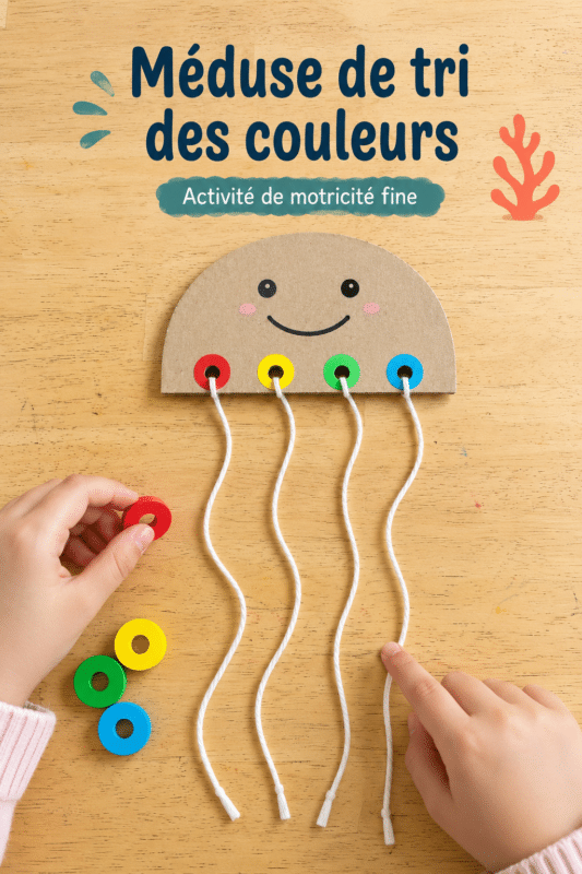 Activité manuelle colorée avec des méduses en gelée pour le développement des enfants