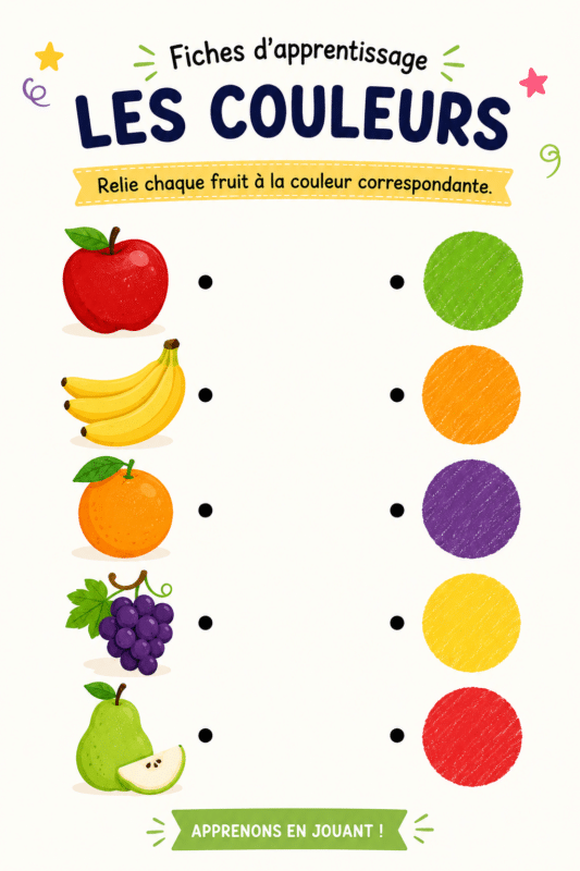 Activités ludiques pour apprendre les couleurs avec des enfants