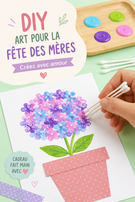 Une belle hydrangea pastel faite main pour la fête des mères.