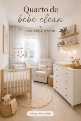 Chambre de bébé épurée avec des couleurs douces et un mobilier moderne