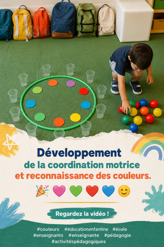 Enfant jouant avec des jouets colorés pour développer sa motricité