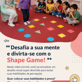 Parents et enfants jouant ensemble au jeu des formes, stimulant leur esprit de manière ludique.