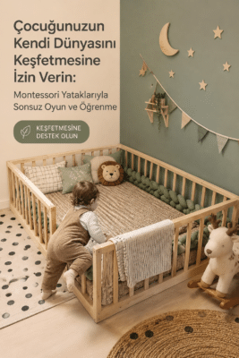 Enfant jouant dans une chambre avec un lit Montessori