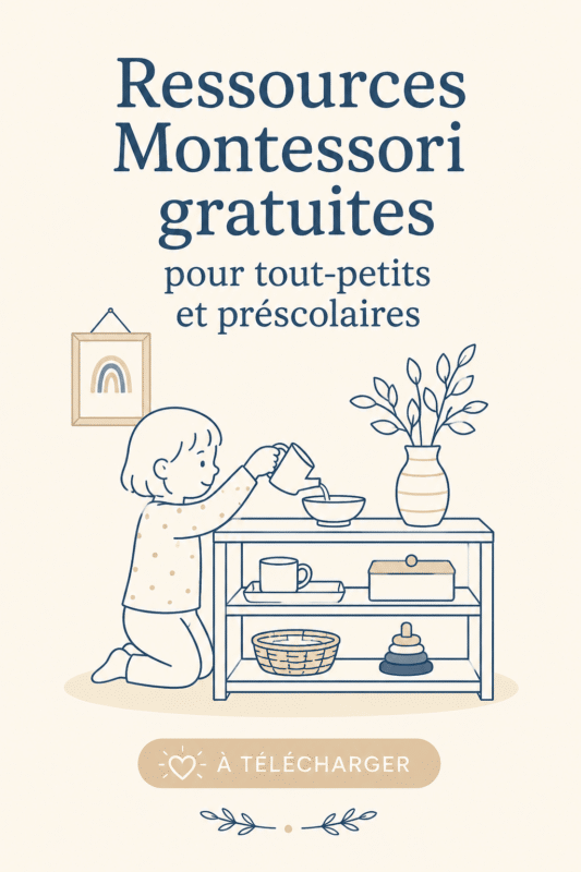 Enfant utilisant un printable Montessori pour apprendre en jouant