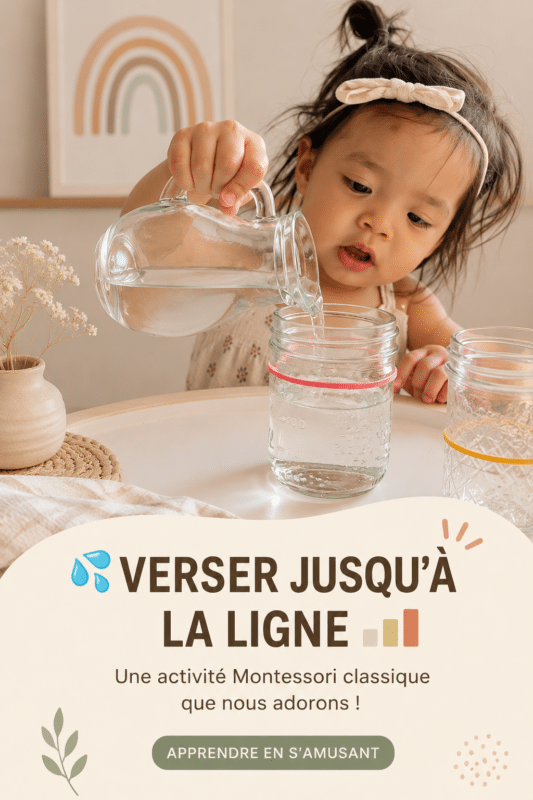 Enfant s'amusant avec une activité Montessori à la maison