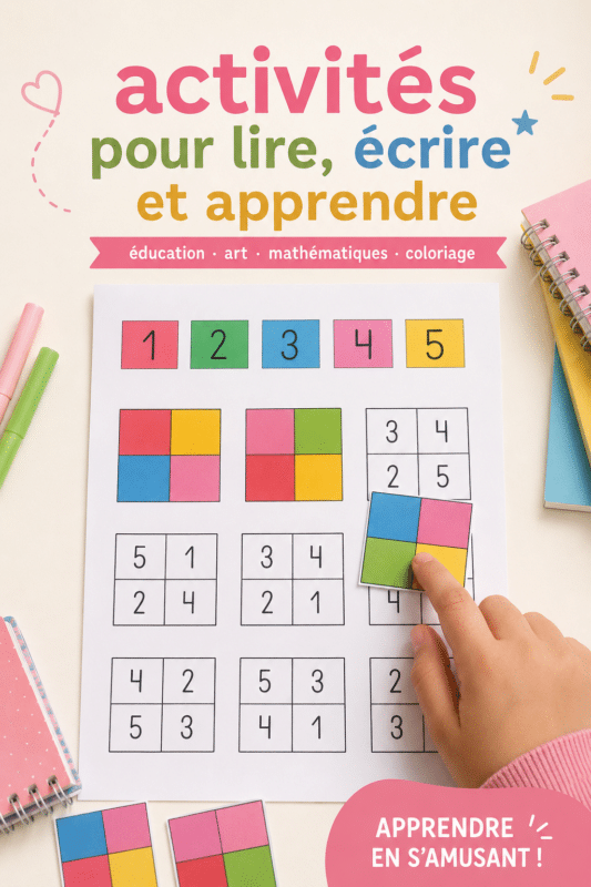 Enfants jouant avec des jeux éducatifs d'alphabétisation.