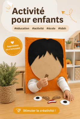 Enfants s'amusant en réalisant des activités éducatives à la maison.