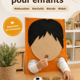Enfants s'amusant en réalisant des activités éducatives à la maison.