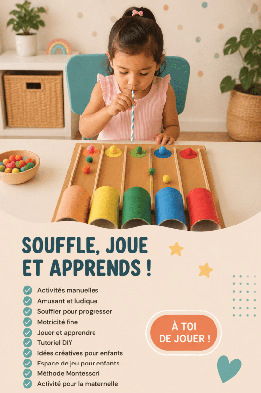 Enfant jouant avec des matériaux créatifs pour stimuler ses compétences motrices.