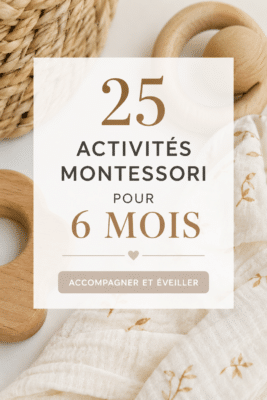 Bébé de 6 mois jouant avec des jouets éducatifs dans un environnement Montessori.