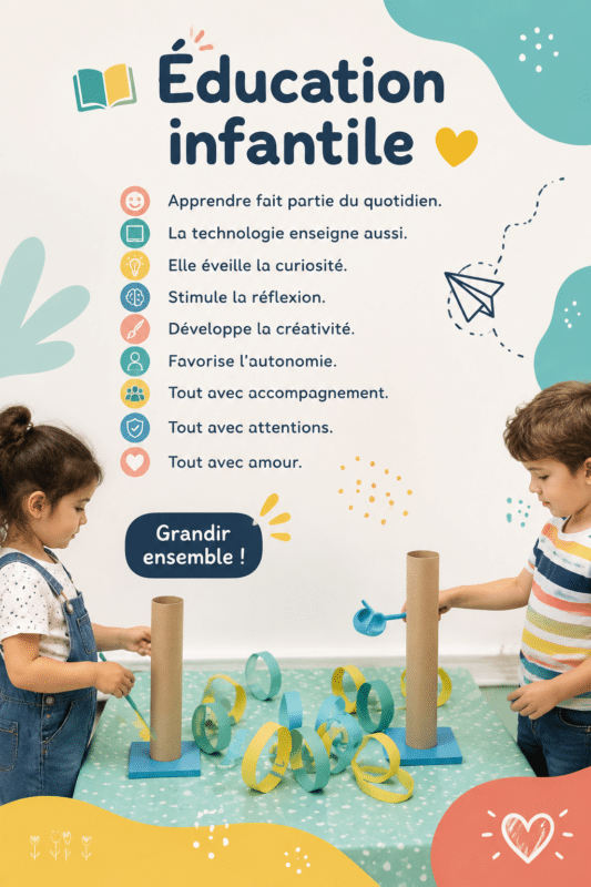 Enfant utilisant une tablette pour apprendre de manière ludique