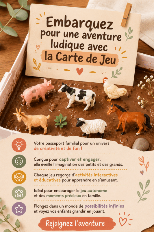 Illustration d'enfants jouant avec des cartes éducatives qui stimulent leur créativité.