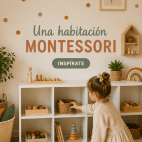 Chambre Montessori pour enfant avec mobilier adapté et espace de jeu