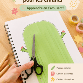 Couverture d'un livre de coloriage éducatif avec des illustrations colorées.