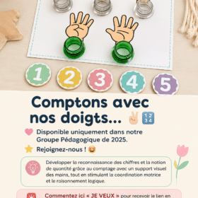 Jeunes enfants comptant avec leurs doigts pendant un atelier éducatif.
