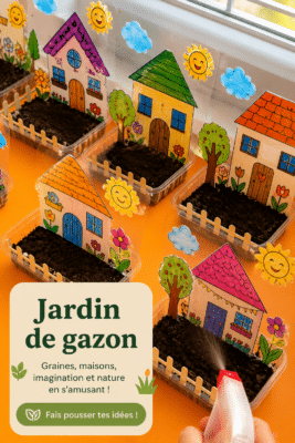 Petit jardin d'enfants avec des jeux et des plantes colorées
