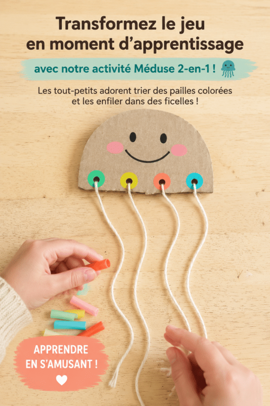 Enfant jouant avec des activités éducatives colorées