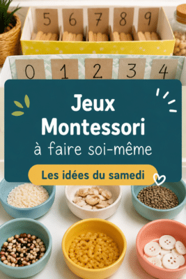 Jeux Montessori faits maison avec des enfants qui s'amusent