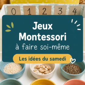 Jeux Montessori faits maison avec des enfants qui s'amusent