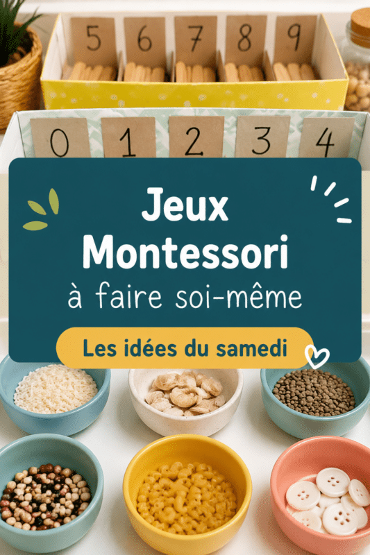 Jeux Montessori faits maison avec des enfants qui s'amusent