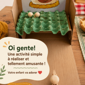 Enfants s'amusant à jouer ensemble à des jeux simples à la maison.