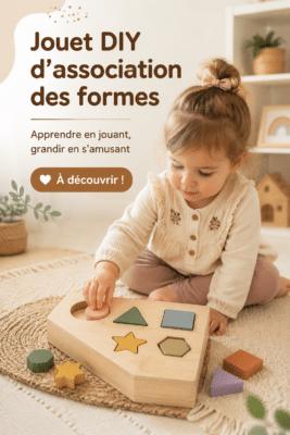 Un jouet d'association de formes fait maison pour enfants