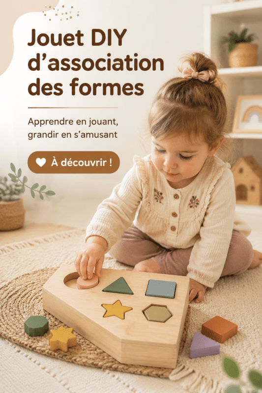 Un jouet d'association de formes fait maison pour enfants