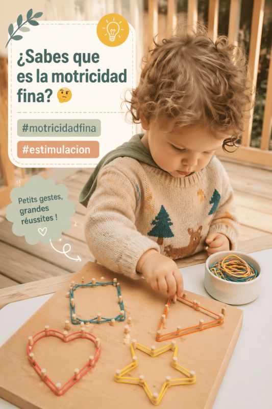 Un enfant s'exerce à la motricité fine en jouant avec des blocs