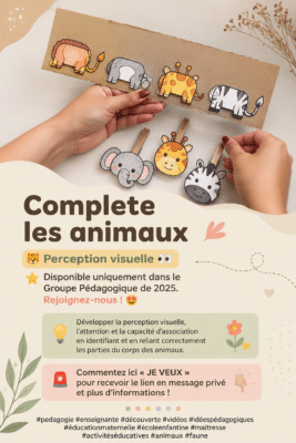Un enfant s'amusant avec des jeux éducatifs sur les animaux pour développer sa perception visuelle.