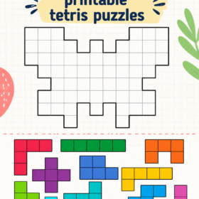 Un enfant concentré en train de résoudre un puzzle Tetris imprimable sur une table.
