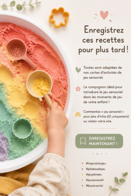 Recettes de jeux sensoriels pour enfants sur une table