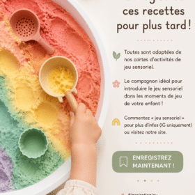 Recettes de jeux sensoriels pour enfants sur une table