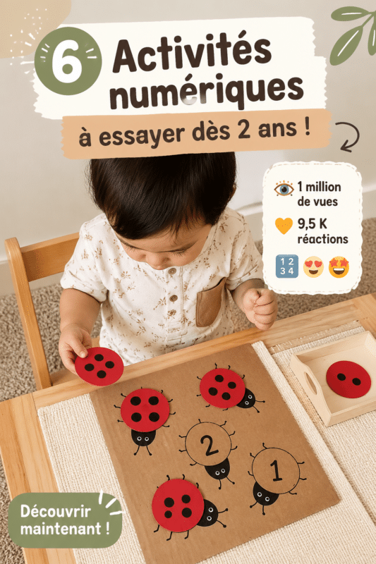 Un parent joue avec son enfant en utilisant des chiffres en bois colorés