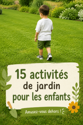 Enfants s'amusant à planter des fleurs dans un jardin familial