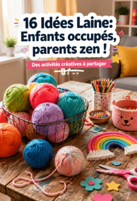 Enfants jouant avec de la laine pour des activités créatives