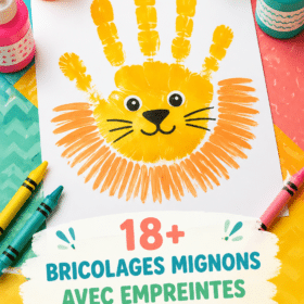 Activités manuelles colorées pour enfants utilisant des empreintes de mains