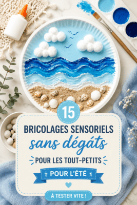 Des enfants jouant avec des activités sensorielles d'été sans désordre.